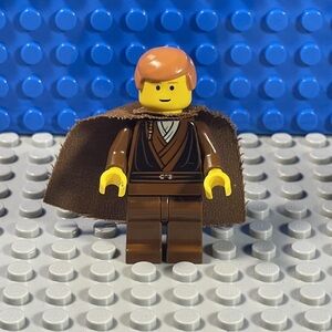 LEGO Minifigure with Brown Cape and Yellow Features